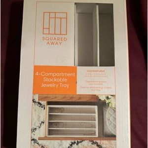 Squared Away 4-compartment Stackable Jewelry Tray